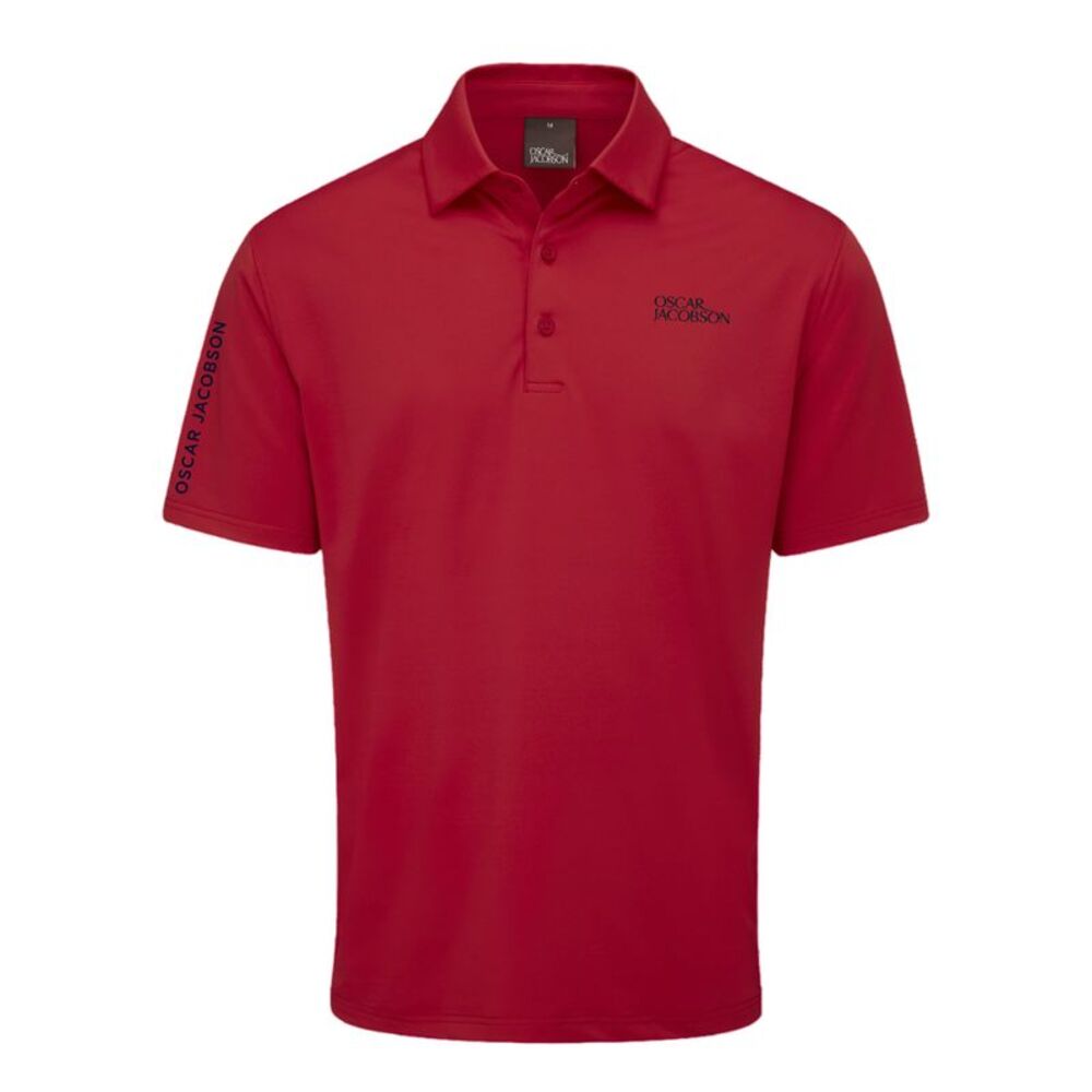 Oscar Jacobson Mens Bullock Tour Polo Shirt / Ruby